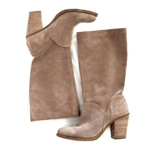 Lucky Brand Everdein Heeled Suede Slouch Boots
